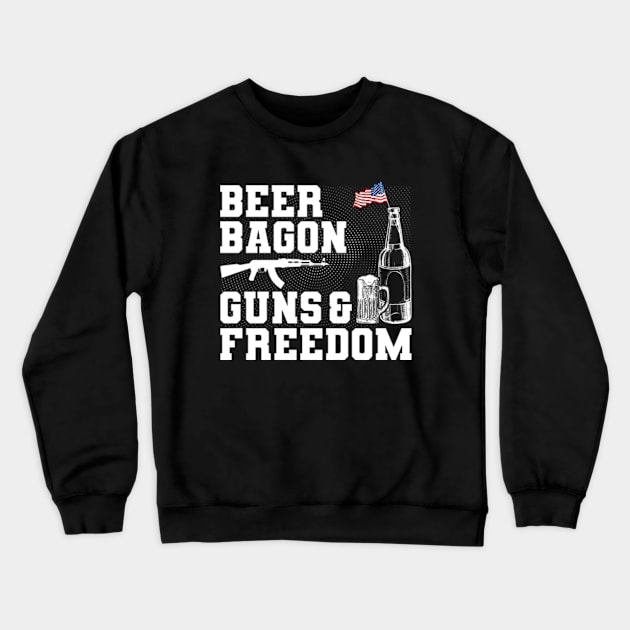 Beer Bagon Guns and Freedom Crewneck Sweatshirt by Hassler88